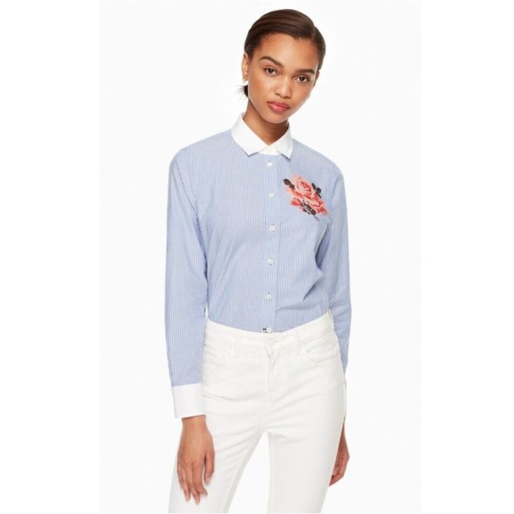 Kate Spade Broome Street Tromp L’oeil Rose Blouse